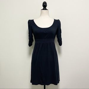 Juicy Couture Ruched Half Puff Sleeve Belted Bow Tie